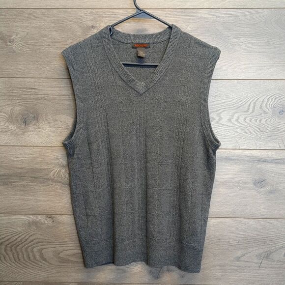 Dockers Gray Sleeveless Knit Sweater Vest Mens Size Medium - Picture 1 of 5